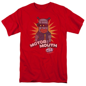 AN OFFCIALLY LICENSED DUBBLE BUBBLE MOTOR MOUTH MEN'S REGULAR FIT T-SHIRT RED