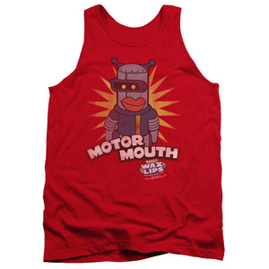 AN OFFCIALLY LICENSED DUBBLE BUBBLE MOTOR MOUTH ADULT UNISEX TANK TOP RED