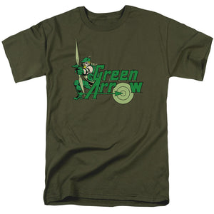 AN OFFCIALLY LICENSED DC GREEN ARROW GREEN ARROW MEN'S REGULAR FIT T-SHIRT MILITARY GREEN
