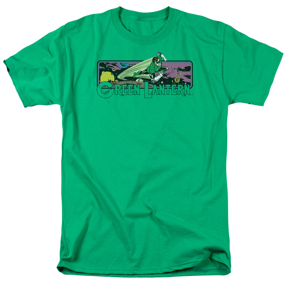 AN OFFCIALLY LICENSED DC GREEN LANTERN COSMOS MEN'S REGULAR FIT T-SHIRT KELLY GREEN