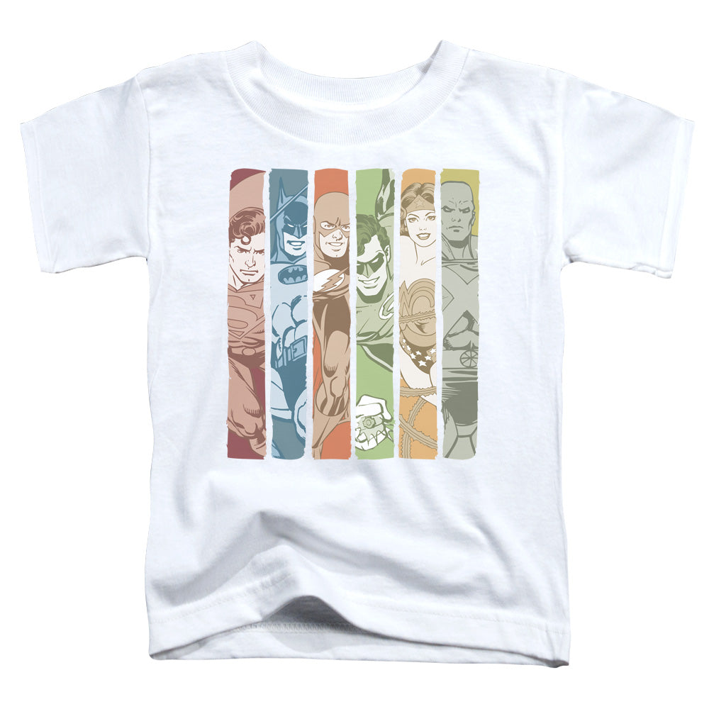 DC Justice League Columns Licensed Toddler T-Shirt LG-MD (