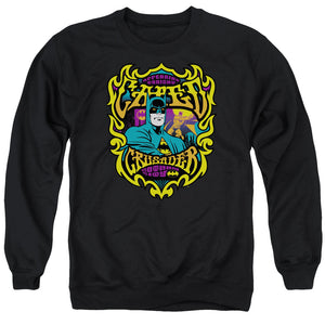 AN OFFCIALLY LICENSED DC APPEARING TONIGHT ADULT UNISEX CREWNECK SWEATSHIRT BLACK
