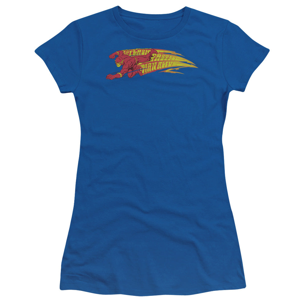 Dc Flash Fastest Man Alive Licensed Women's T-Shirt Juniors MD-XL