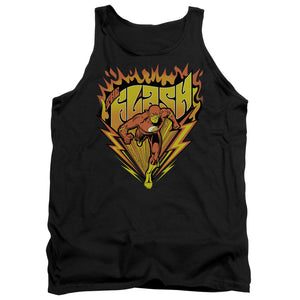 AN OFFCIALLY LICENSED DC FLASH BLAZING SPEED ADULT UNISEX TANK TOP BLACK