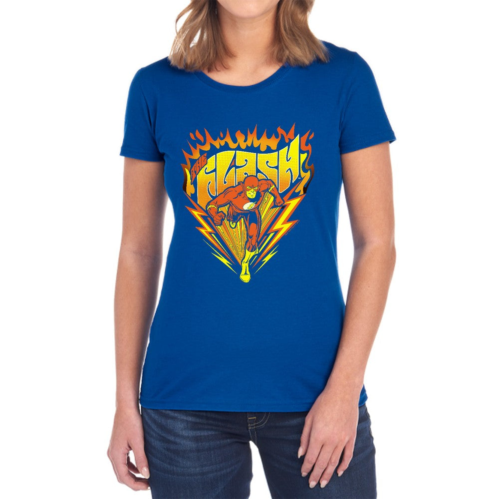 Dc Flash Blazing Speed Licensed Women's T-Shirt Regular Fit LG