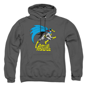 AN OFFCIALLY LICENSED DC BATGIRL BATGIRL IS HOT ADULT UNISEX PULLOVER HOODIE CHARCOAL