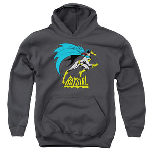 AN OFFCIALLY LICENSED DC BATGIRL BATGIRL IS HOT YOUTH HOODIE CHARCOAL
