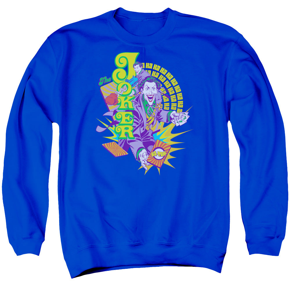 AN OFFCIALLY LICENSED DC RAW DEAL ADULT UNISEX CREWNECK SWEATSHIRT ROYAL