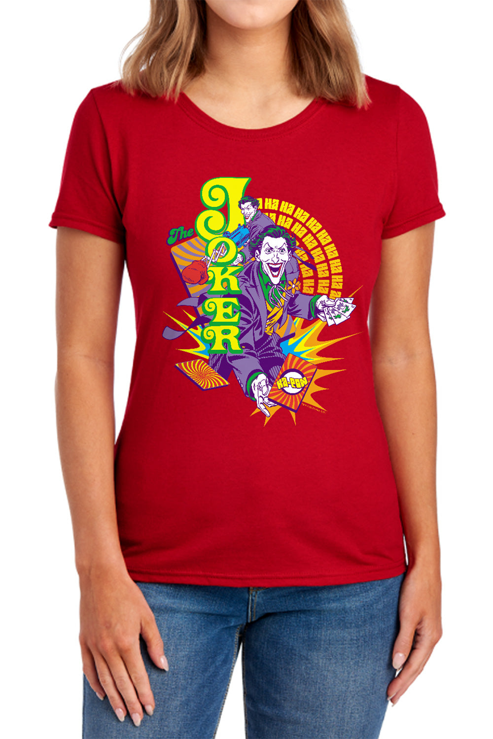AN OFFCIALLY LICENSED DC RAW DEAL WOMEN'S REGULAR FIT T-SHIRT ROYAL