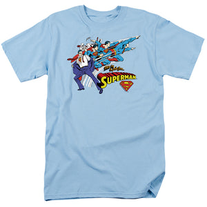 AN OFFCIALLY LICENSED DC QUICK CHANGE MEN'S REGULAR FIT T-SHIRT CAROLINA BLUE