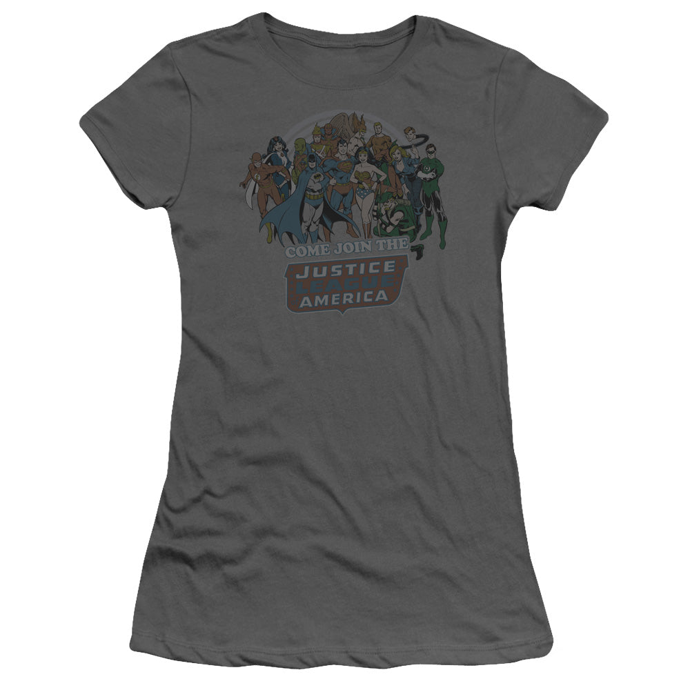 DC Join The Justice League Licensed Women's T-Shirt Juniors SM-XL