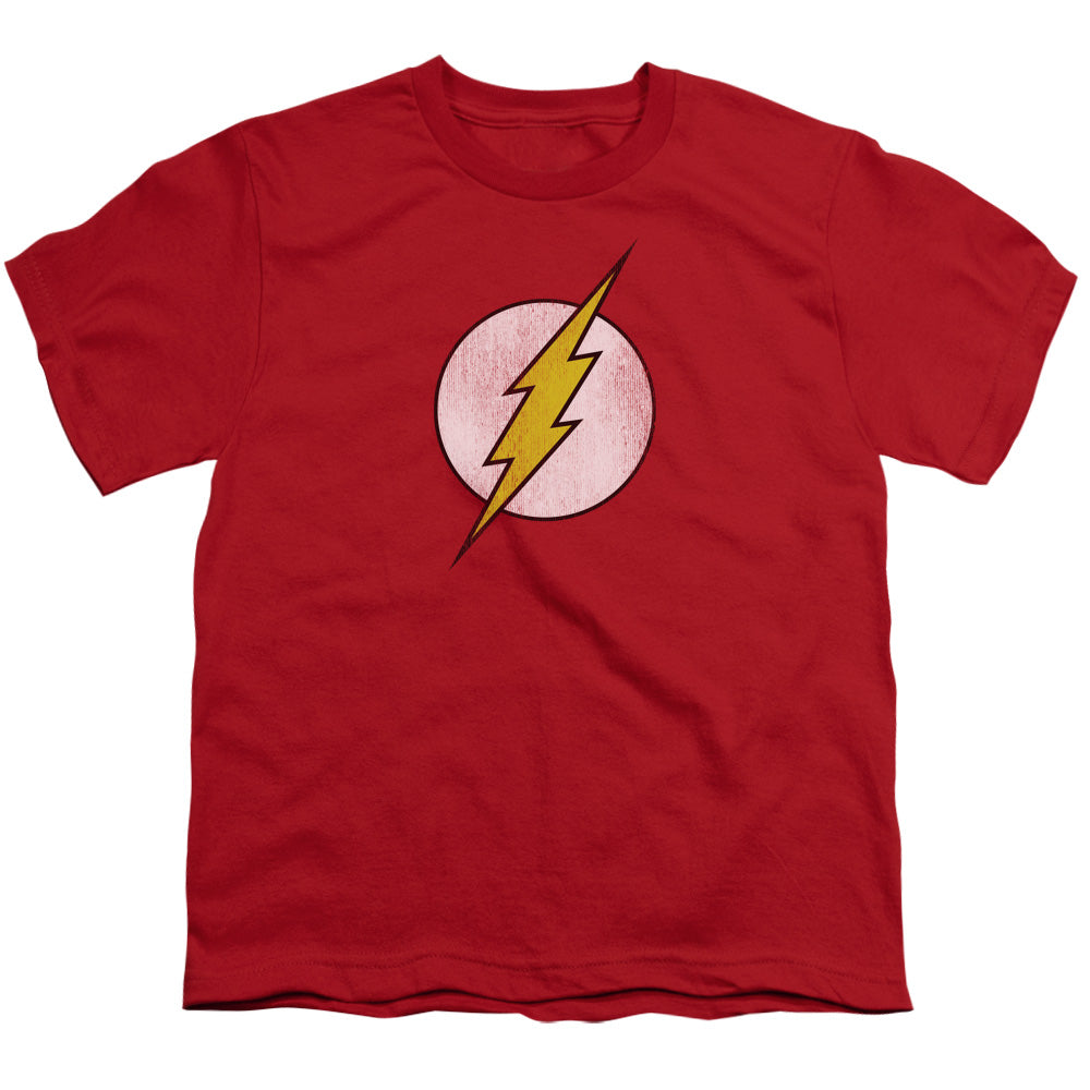 Dc Flash Flash Logo Distressed Licensed Kid's T-Shirt (Ages 4-7) XS-XL