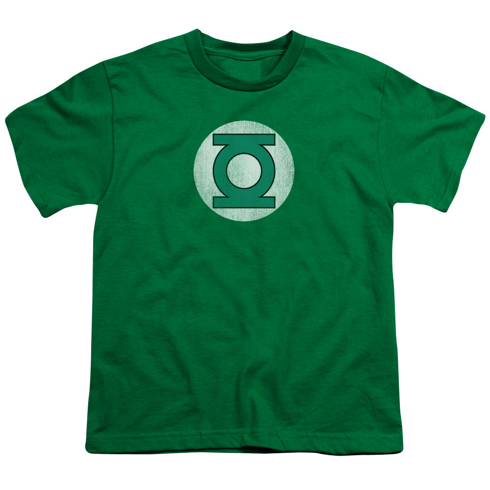 Dc Green Lantern Green Lantern Logo Distressed Licensed Kid's T-Shirt (Ages 4-7)