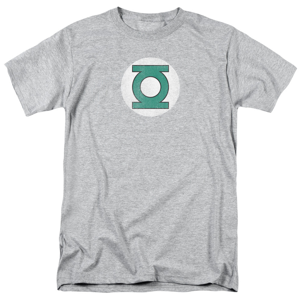 AN OFFCIALLY LICENSED DC GL LOGO DISTRESSED MEN'S REGULAR FIT T-SHIRT ATHLETIC HEATHER