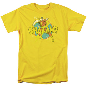 AN OFFCIALLY LICENSED DC POWER BOLT MEN'S REGULAR FIT T-SHIRT YELLOW