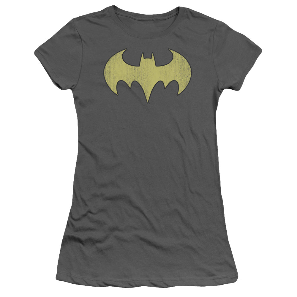 DC Batgirl Logo Distressed Licensed Women's T-Shirt Juniors SM-XL