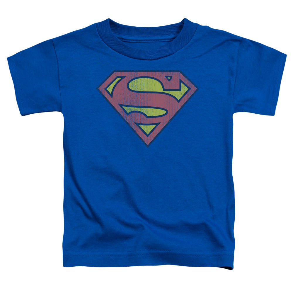 DC Retro Supes Logo Distressed Licensed Toddler T-Shirt SM-LG