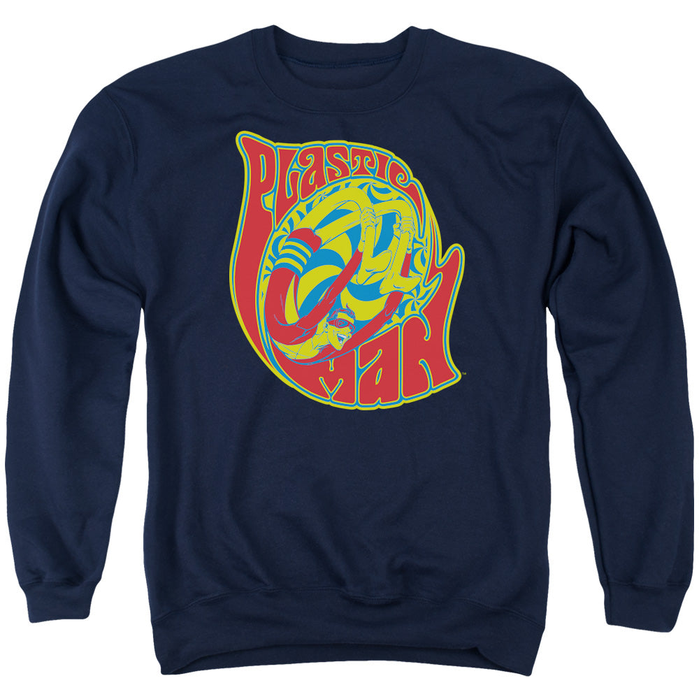 AN OFFCIALLY LICENSED DC HOW I ROLL ADULT UNISEX CREWNECK SWEATSHIRT NAVY