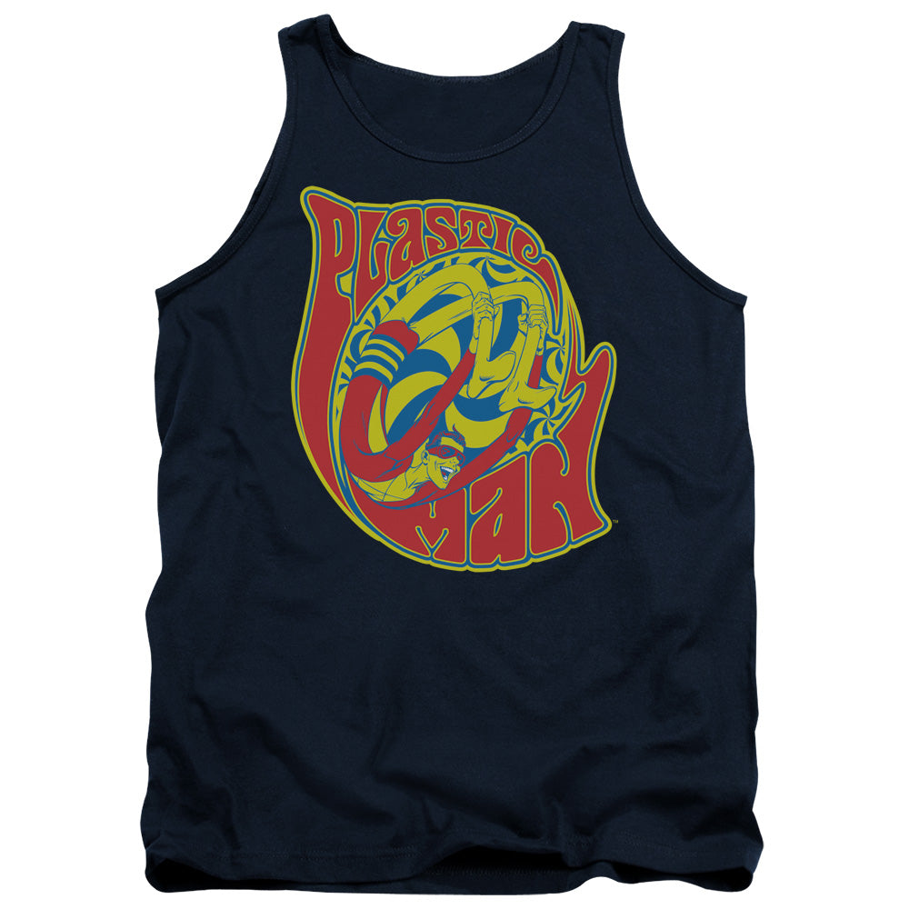 AN OFFCIALLY LICENSED DC HOW I ROLL ADULT UNISEX TANK TOP NAVY