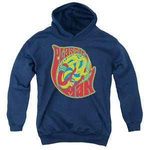 AN OFFCIALLY LICENSED DC HOW I ROLL YOUTH HOODIE NAVY