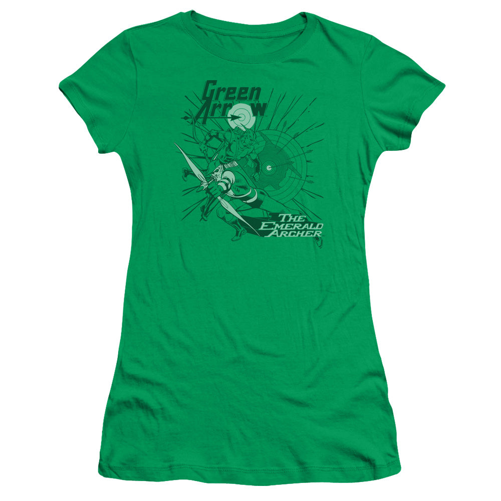 Dc Green Arrow The Emerald Archer Licensed Women's T-Shirt Juniors MD-LG