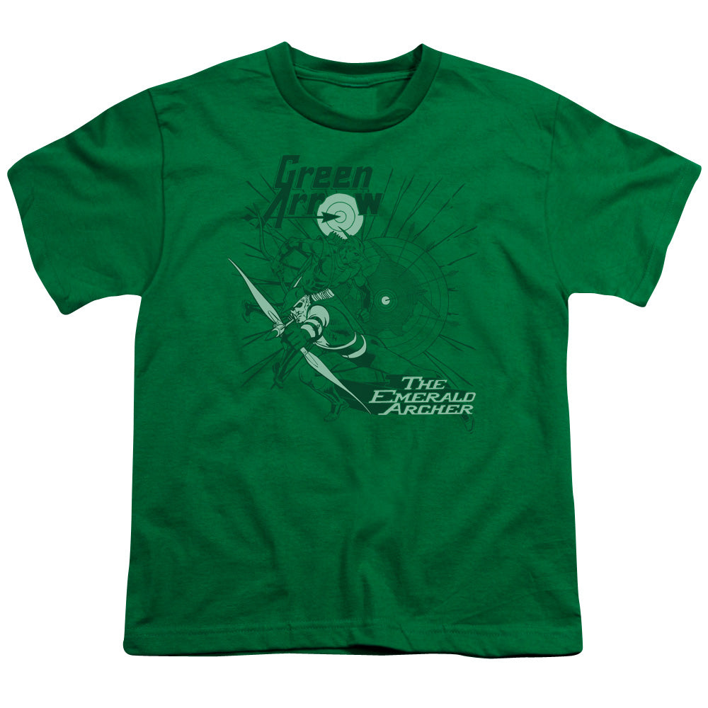 Dc Green Arrow The Emerald Archer Licensed Kid's T-Shirt (Ages 4-7) SM-XL