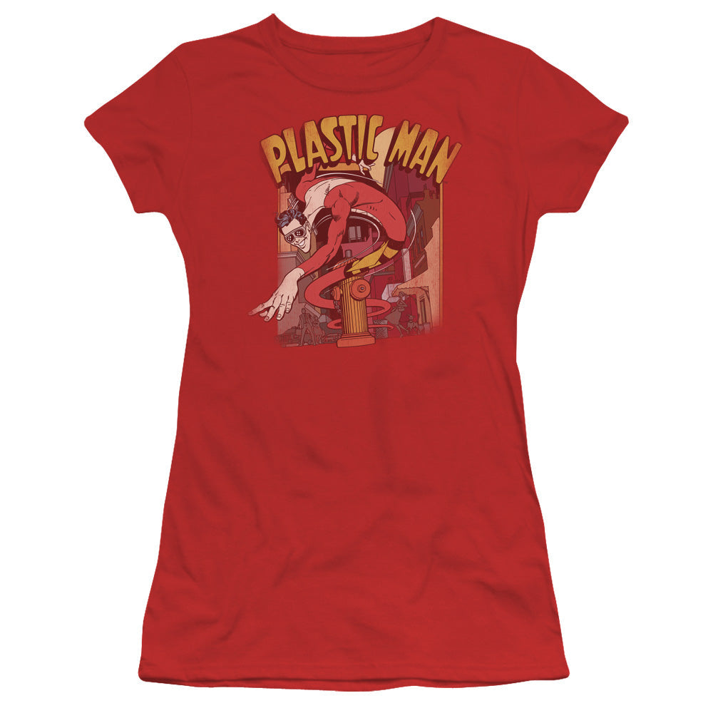 DC Plastic Man Street Licensed Women's T-Shirt Juniors SM