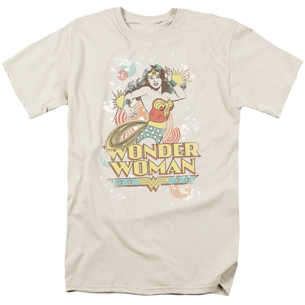 AN OFFCIALLY LICENSED DC STRENGTH MEN'S REGULAR FIT T-SHIRT CREAM