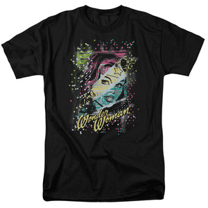 AN OFFCIALLY LICENSED DC COLOR BLOCK MEN'S REGULAR FIT T-SHIRT BLACK