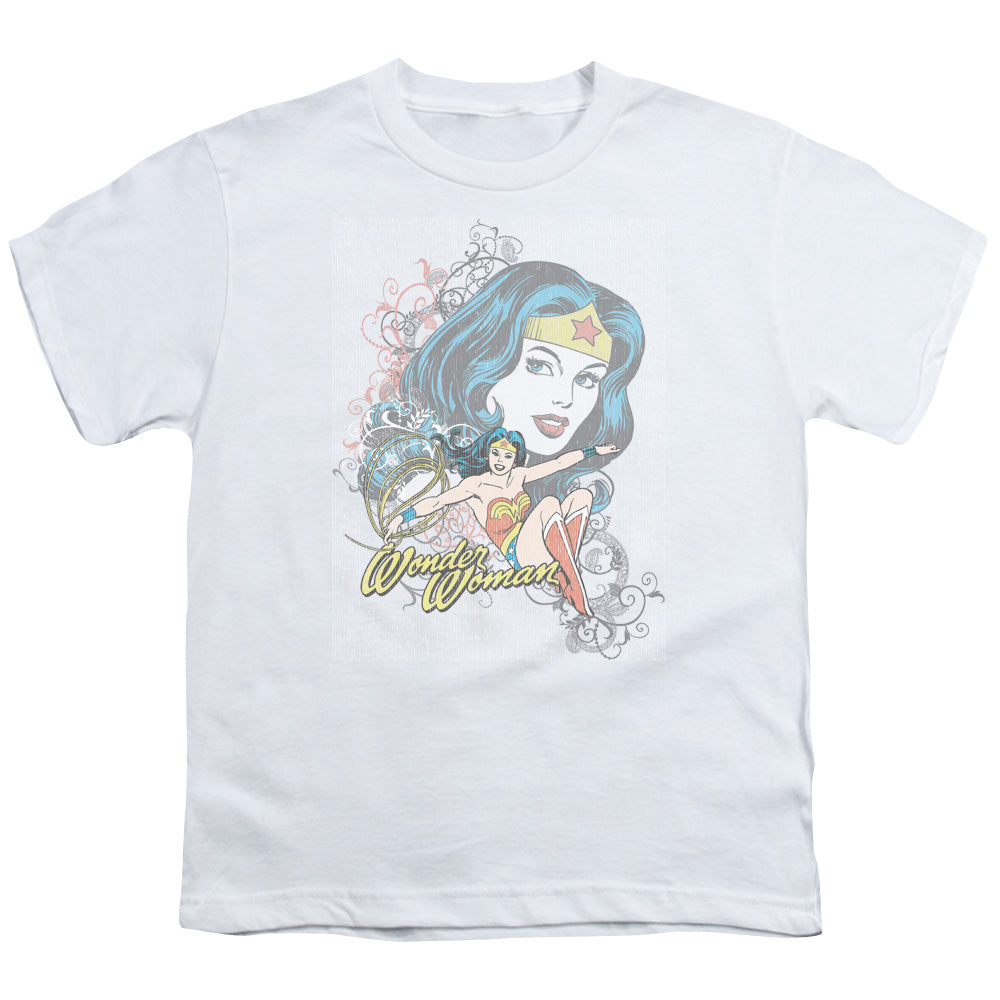 DC Wonder Scroll Licensed Kid's T-Shirt (Ages 4-7) XS-XL