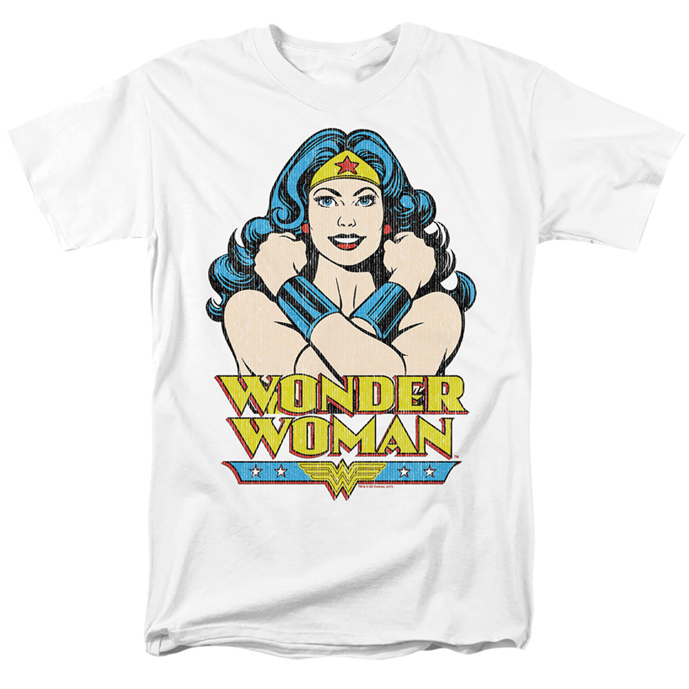 AN OFFCIALLY LICENSED DC WONDER WOMAN WONDER AT LARGE MEN'S REGULAR FIT T-SHIRT BANANA