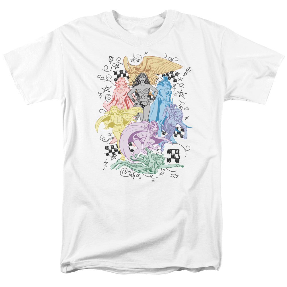 AN OFFCIALLY LICENSED DC SUPER MEN'S REGULAR FIT T-SHIRT WHITE