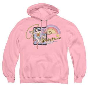 AN OFFCIALLY LICENSED DC ISLAND PRINCESS ADULT UNISEX PULLOVER HOODIE PINK