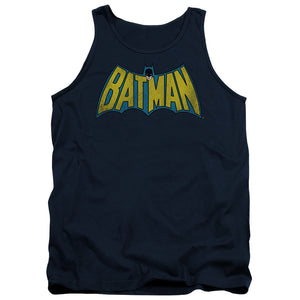 AN OFFCIALLY LICENSED DC CLASSIC BATMAN LOGO ADULT UNISEX TANK TOP NAVY