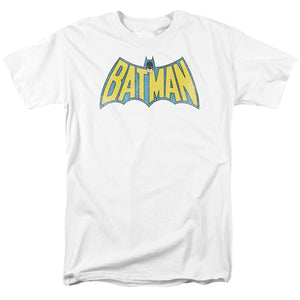 AN OFFCIALLY LICENSED DC CLASSIC BATMAN LOGO MEN'S REGULAR FIT T-SHIRT WHITE