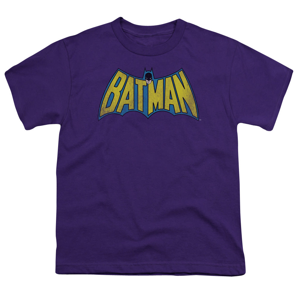 DC Classic Batman Logo Distressed Licensed Kid's T-Shirt (Ages 4-7) SM-XL