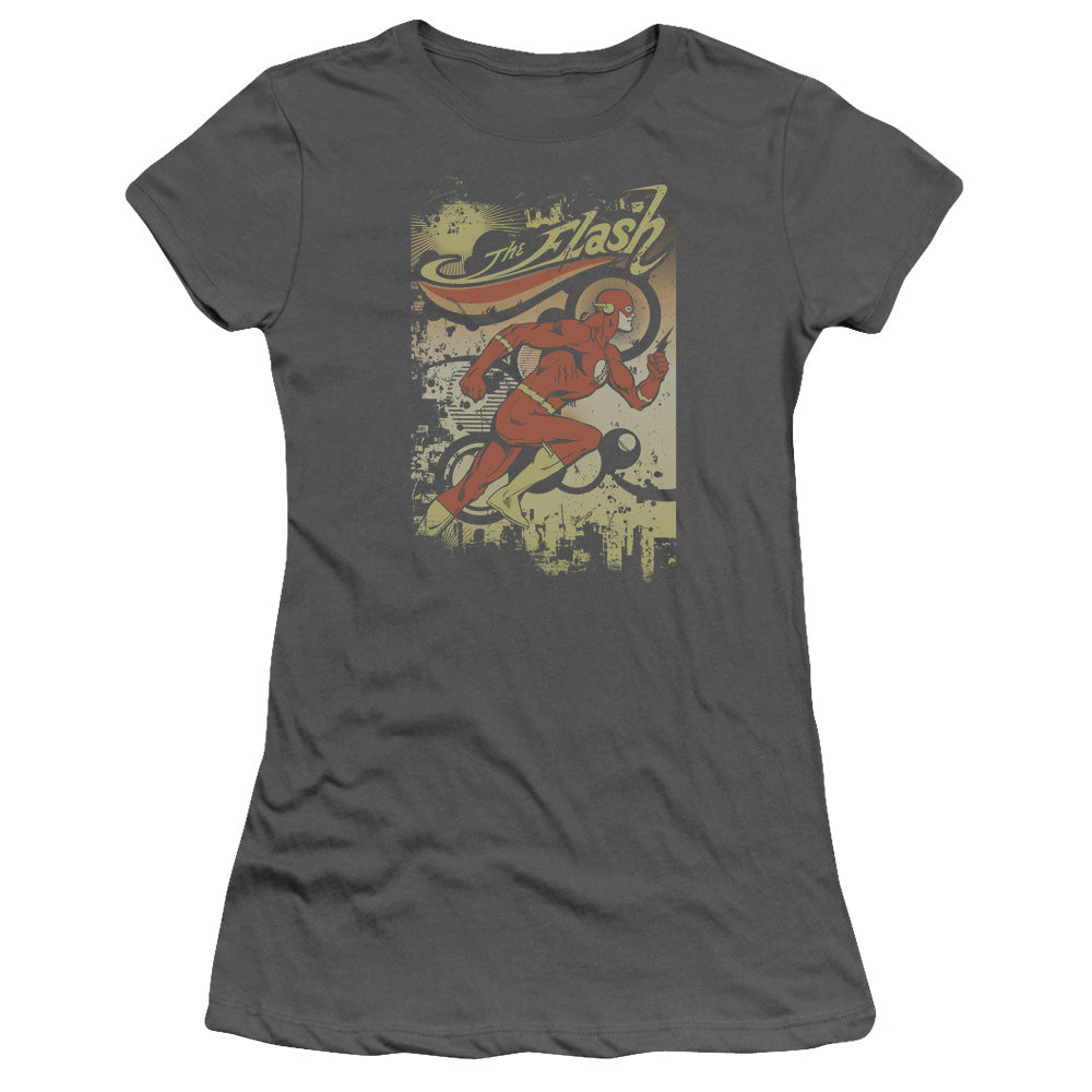 Dc Flash Just Passing Through Licensed Women's T-Shirt Juniors SM-XL