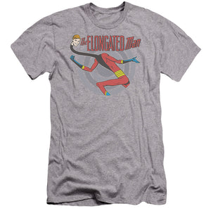 AN OFFCIALLY LICENSED DC ELONGATED MAN MEN'S PREMIUM SLIM FIT T-SHIRT ATHLETIC HEATHER