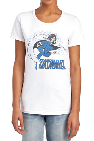 AN OFFCIALLY LICENSED DC ZATANNA WOMEN'S REGULAR FIT T-SHIRT LIGHT BLUE