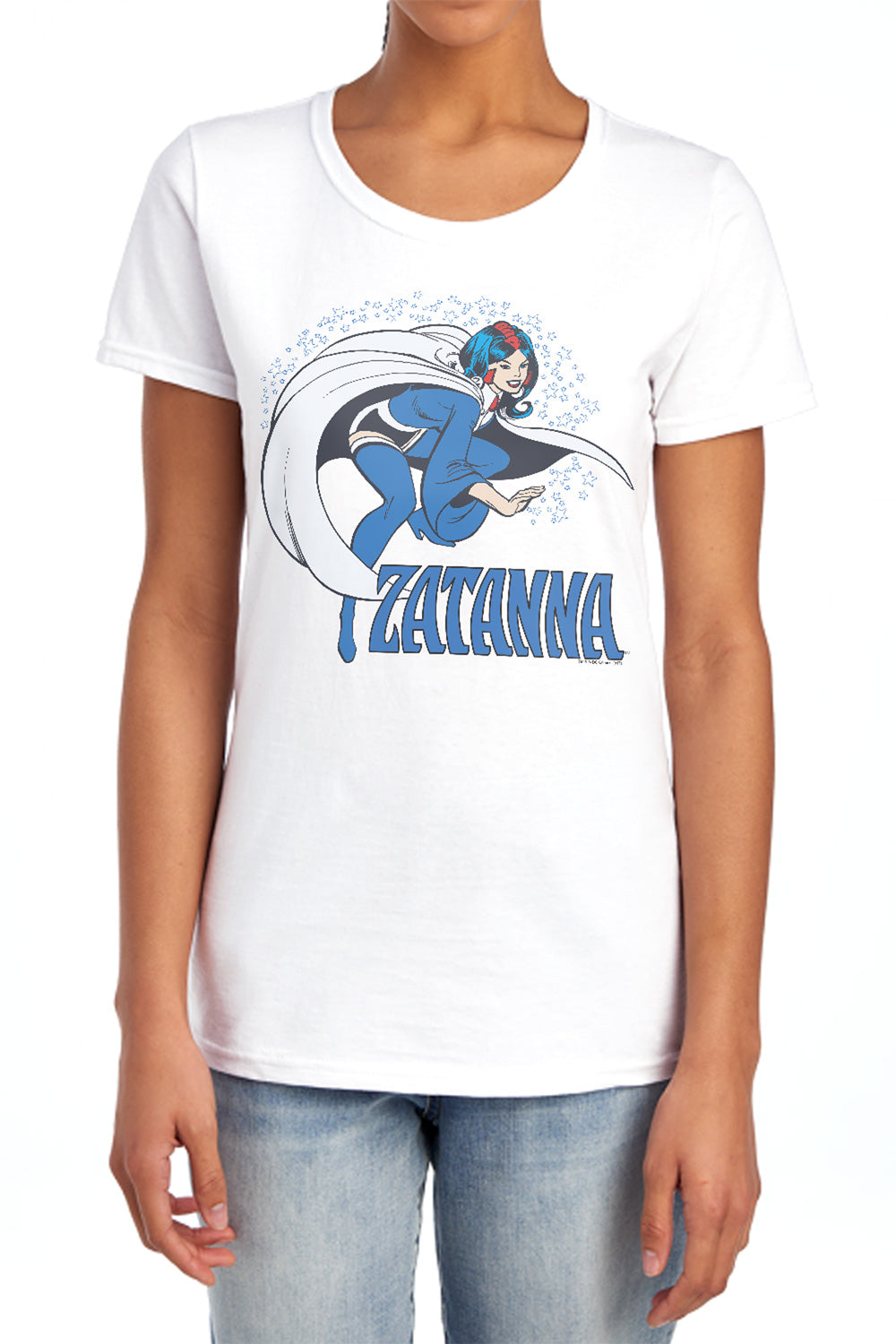 AN OFFCIALLY LICENSED DC ZATANNA WOMEN'S REGULAR FIT T-SHIRT LIGHT BLUE