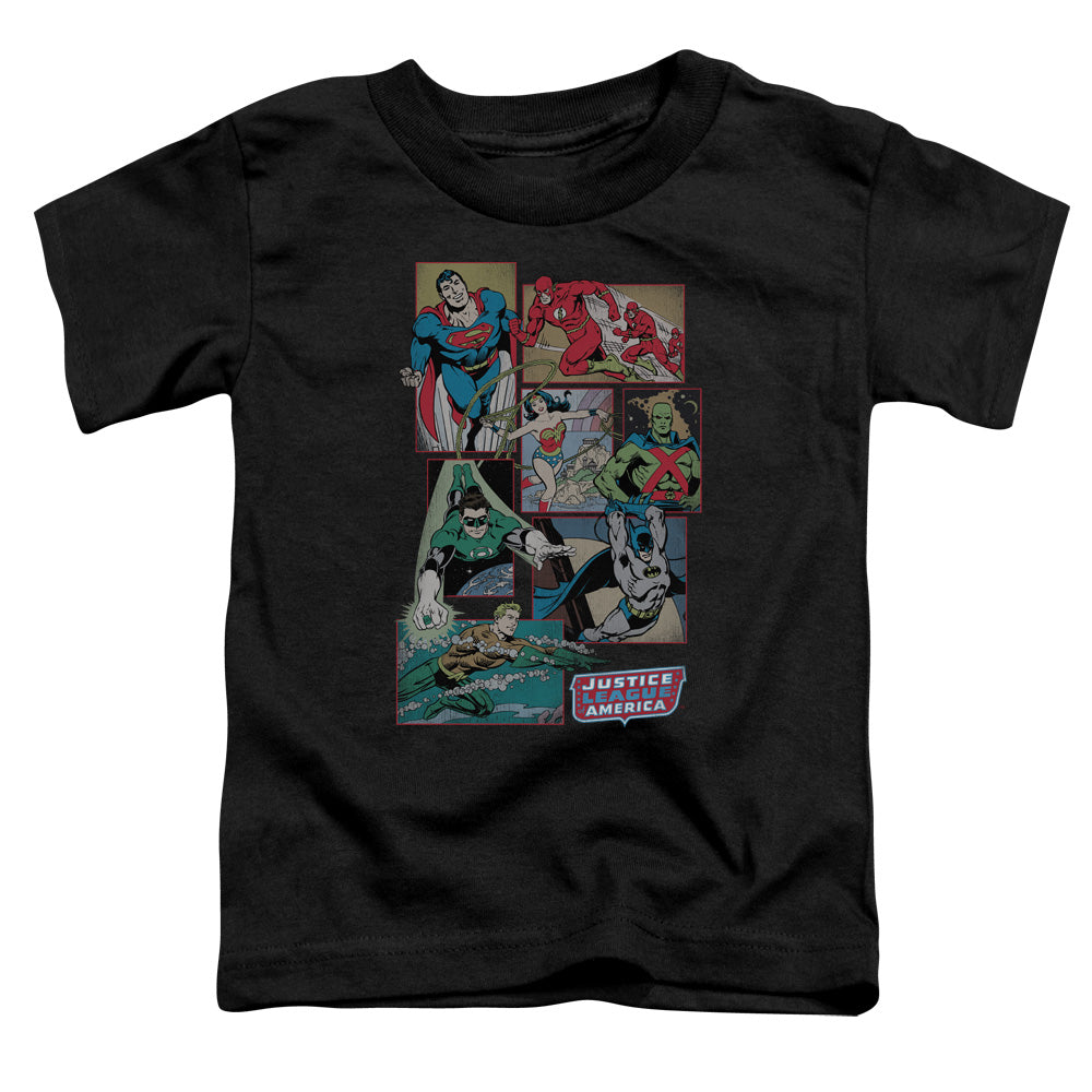 DC Justice League Boxes Licensed Toddler T-Shirt LG