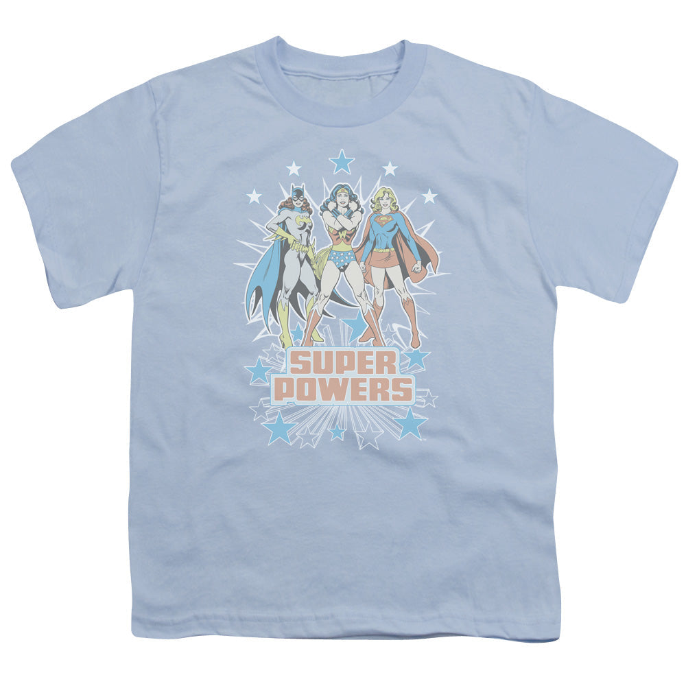 DC Super Powers X3 Licensed Kid's T-Shirt (Ages 4-7) XS-XL