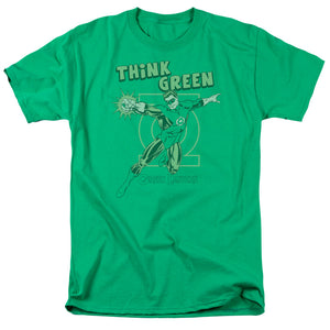 AN OFFCIALLY LICENSED DC THINK GREEN MEN'S REGULAR FIT T-SHIRT KELLY GREEN
