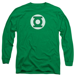 AN OFFCIALLY LICENSED DC GREEN LANTERN LOGO MEN'S LONG SLEEVE T-SHIRT KELLY GREEN