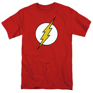 AN OFFCIALLY LICENSED DC FLASH FLASH LOGO MEN'S REGULAR FIT T-SHIRT RED