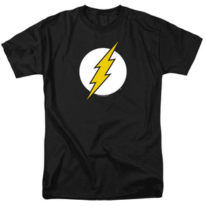 AN OFFCIALLY LICENSED DC FLASH FLASH LOGO MEN'S REGULAR FIT T-SHIRT BLACK