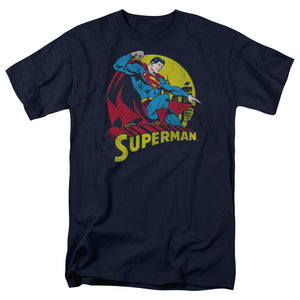 AN OFFCIALLY LICENSED DC BIG BLUE MEN'S REGULAR FIT T-SHIRT NAVY