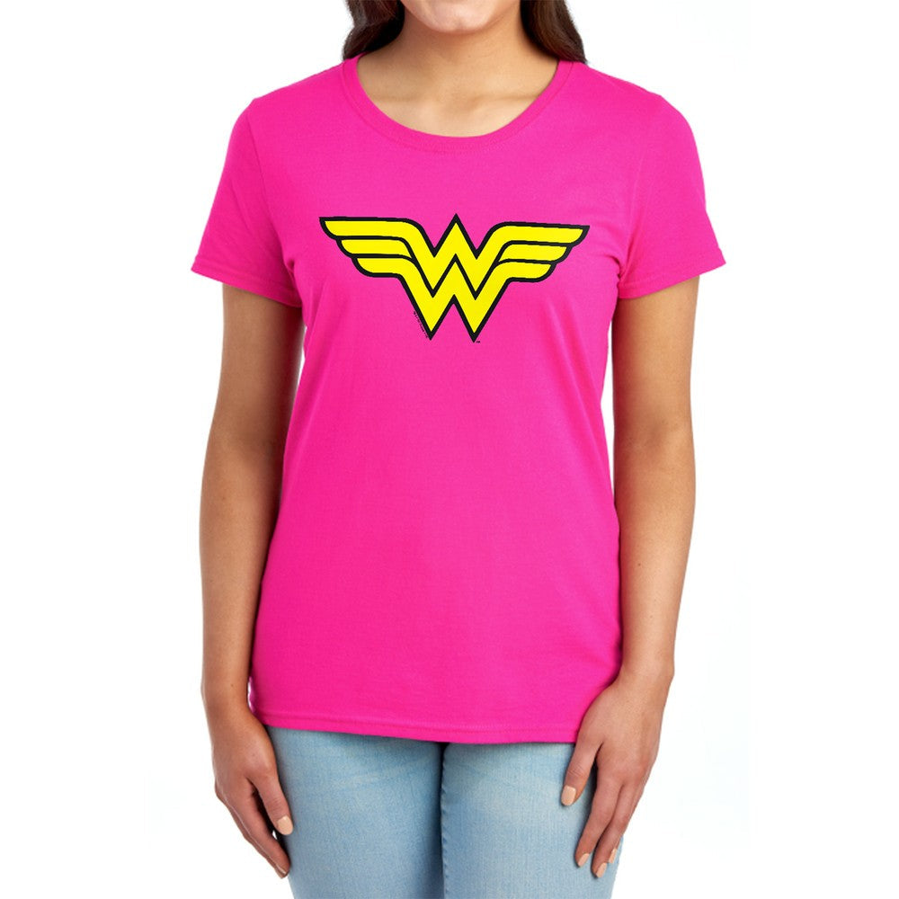 DC Wonder Woman Logo Licensed Women's T-Shirt Regular Fit SM-2X