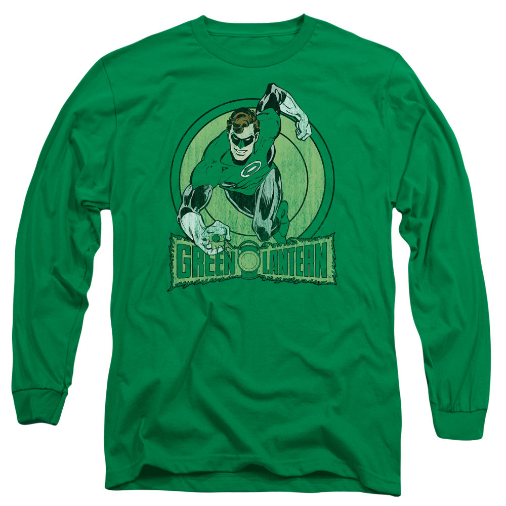 AN OFFCIALLY LICENSED DC GREEN LANTERN MEN'S LONG SLEEVE T-SHIRT KELLY GREEN