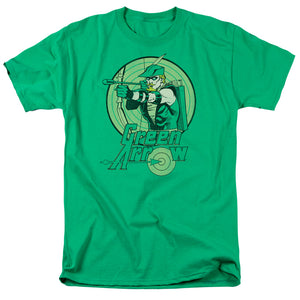 AN OFFCIALLY LICENSED DC GREEN ARROW MEN'S REGULAR FIT T-SHIRT KELLY GREEN